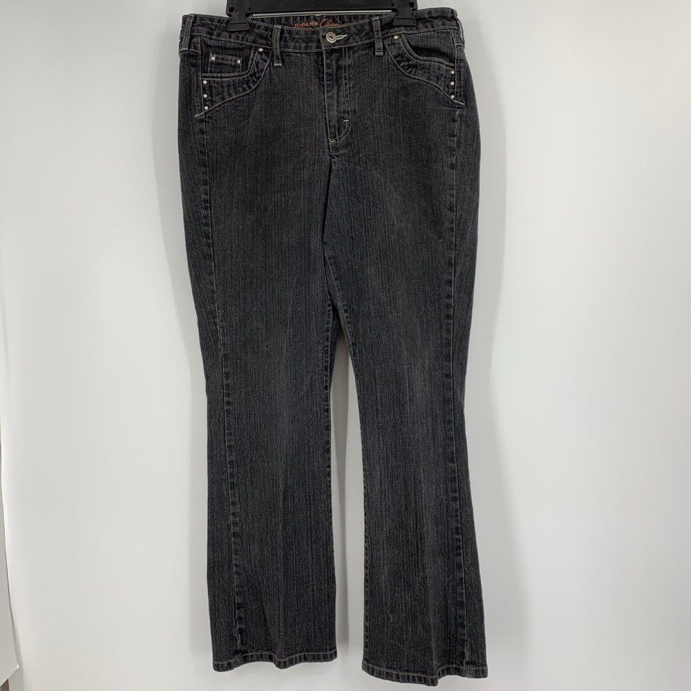 Womens Riders Copper Black Jeans Size 15/16 Bootcut 0447